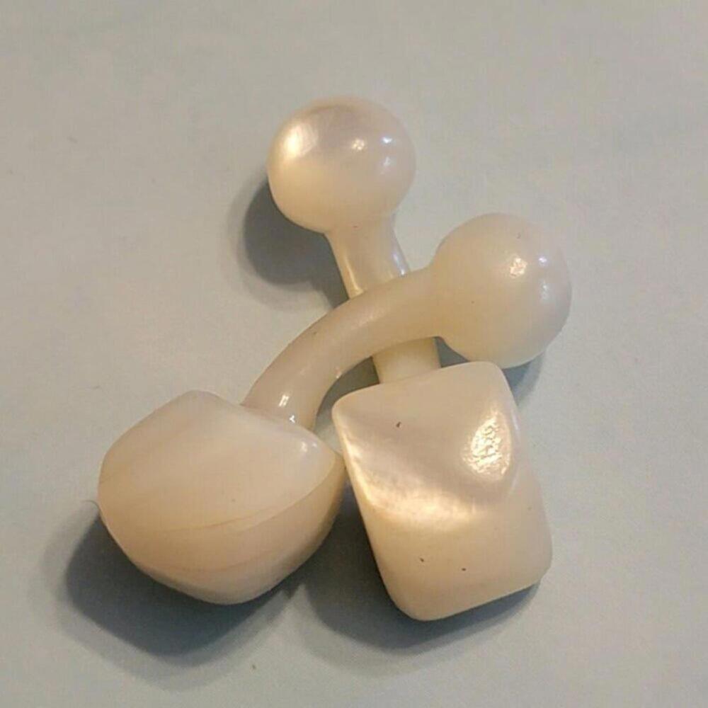 Solid Carved Mother Of Pearl Edwardian Cufflinks